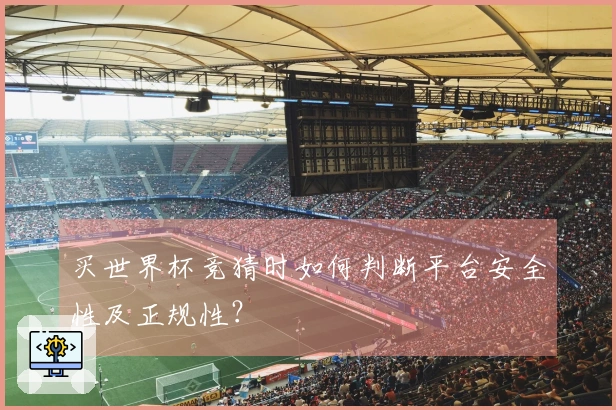 买世界杯竞猜时如何判断平台安全性及正规性？